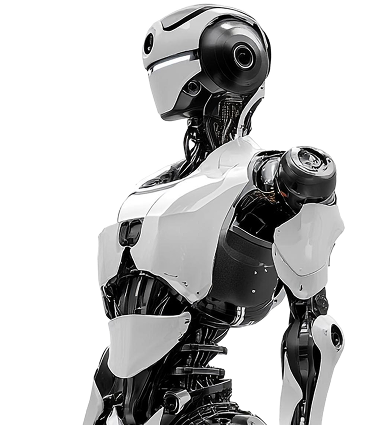 Futuristic robot portrait
