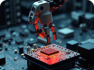 Edge computing robotics concept